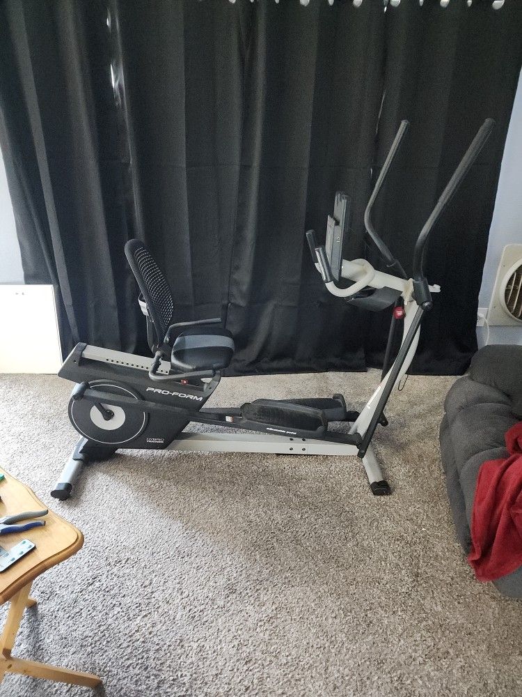 Recumbent/elliptic Exercise Bike