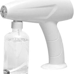 Portable Electric ULV Sprayer Handheld Blue Light Nano Sterilization Atomizer Wireless Rechargeable Steam Spray for Office, Station, School, Restauran