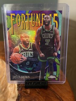 Topps 2025-26 Chrome Update S Jaylen Brown Boston Celtics Fortune 15 #F15-2 5/75