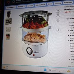 Oster Double Tiered Food Steamer, NEW