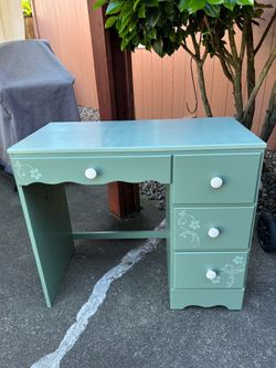 Small sage green desk