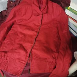 Rebel Without A Cause Jim Stark Red Cotton Fleece Jacket 