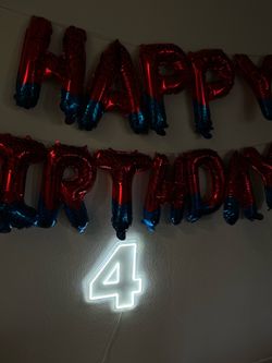 Neon led number 4