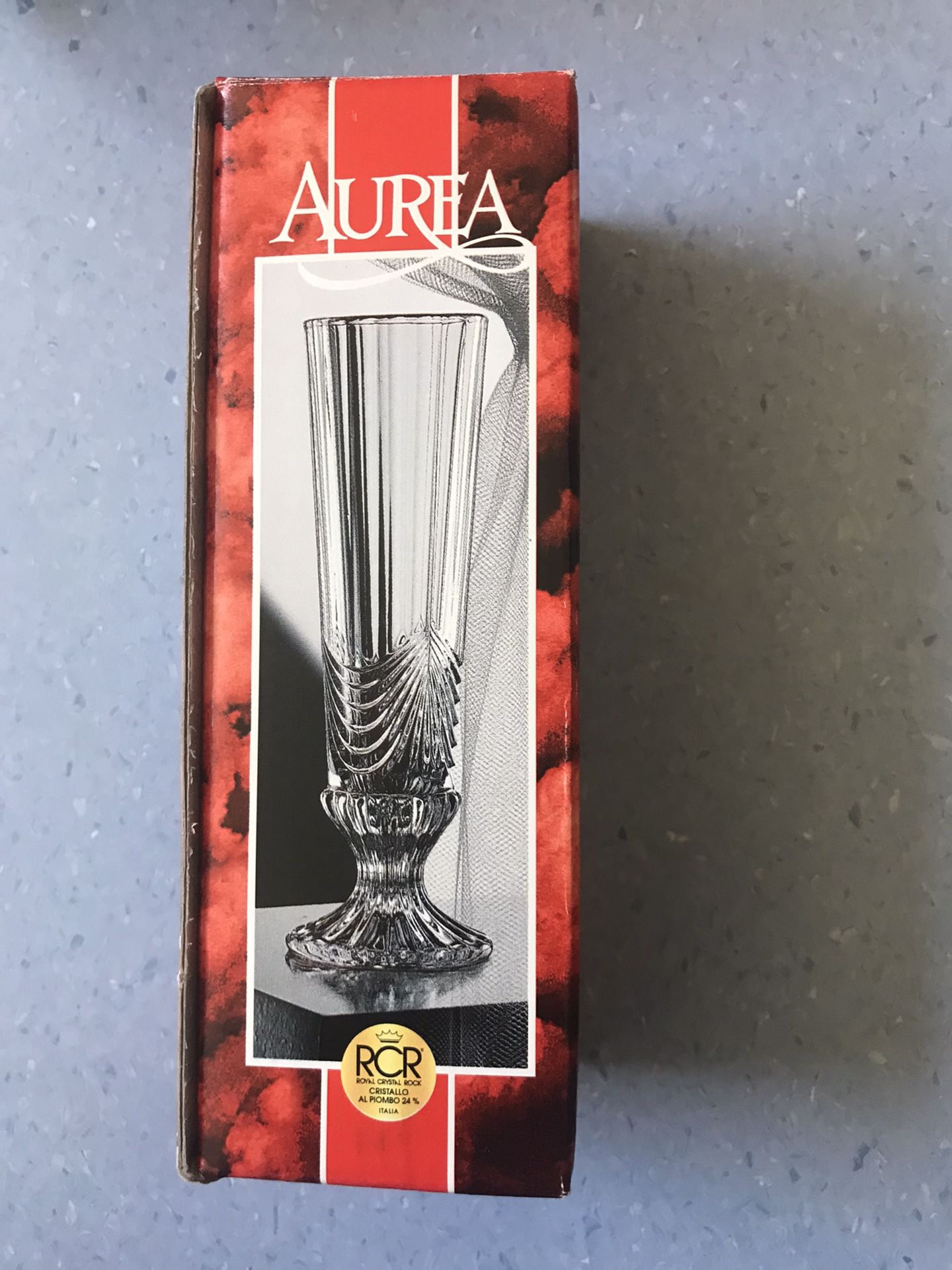 Open box "Aurea" RCR Royal Crystal Rock jar vase 6.7in made in Italia