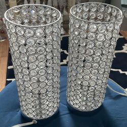 Set Of Bling Lamps-12 Inches Tall—works
