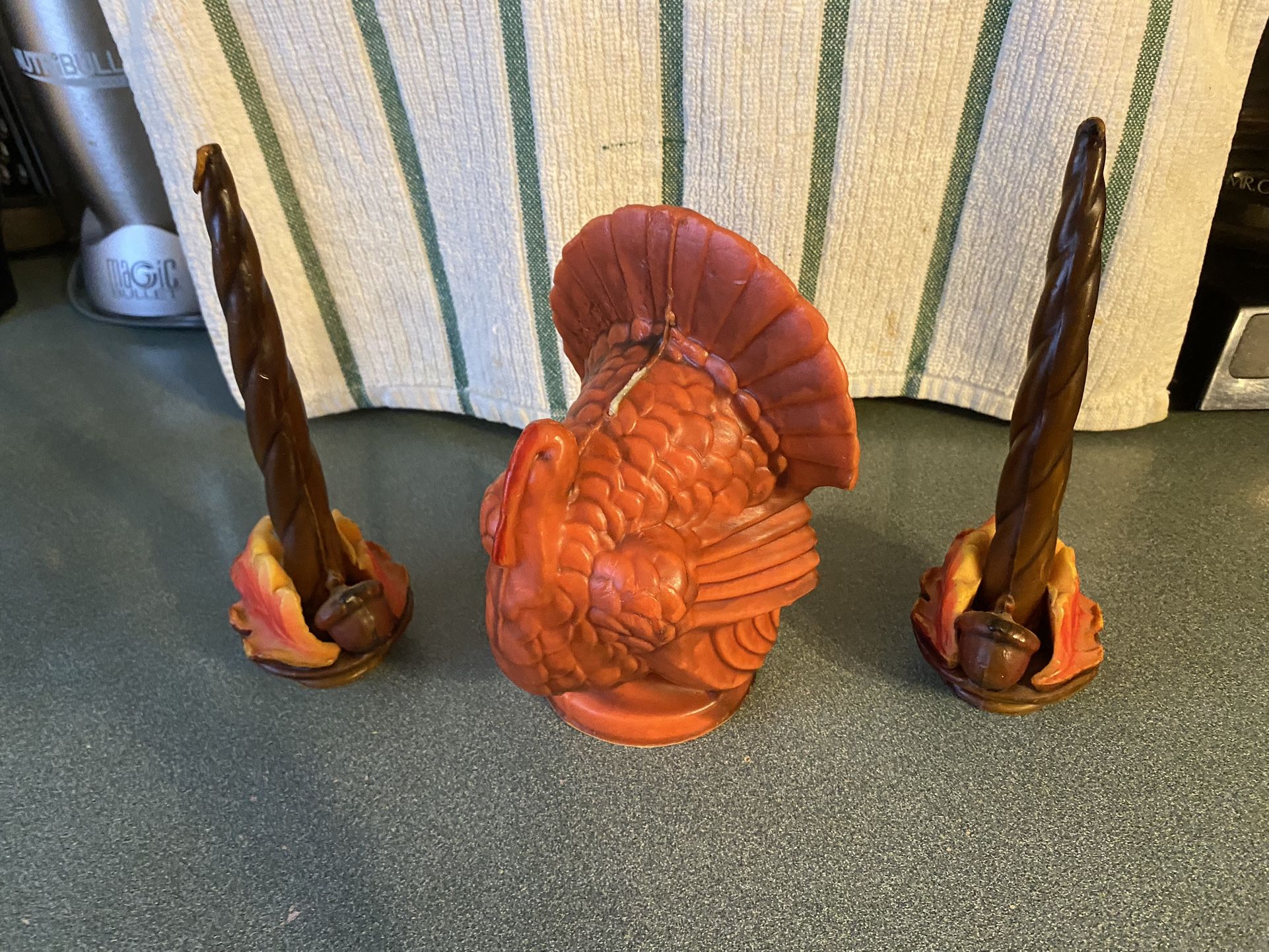 Antique/Vintage Candles And Turkey