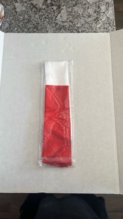 Red and White graduation stole for  Matriculation  Sleeve