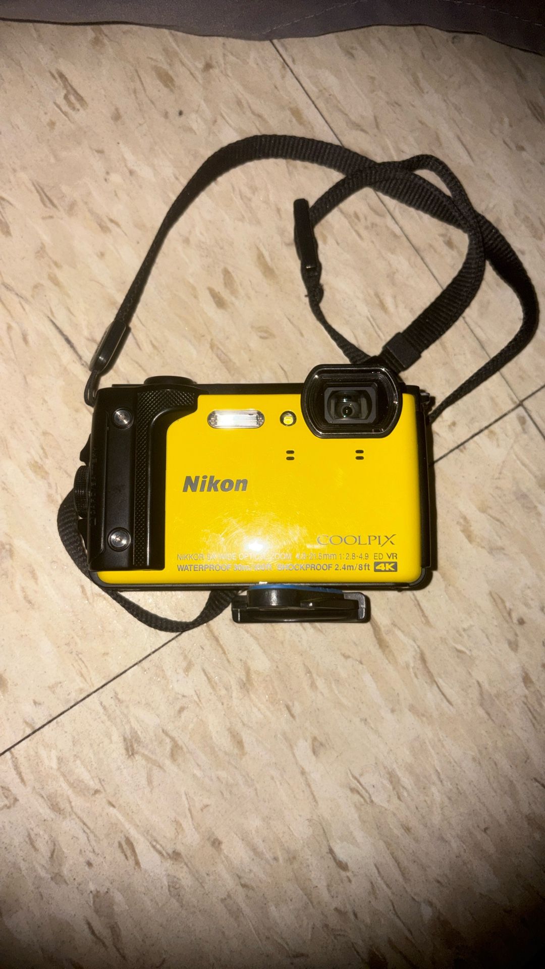 Nikon COOLPIX W300 digital camera in yellow.