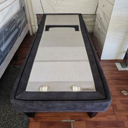USED SERTA ELECTRIC BED FRAME WITH NEW PILLOW TOP SAATVA MATTRESS 