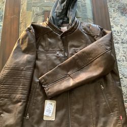 Levi Hoodie Leather Jacket 