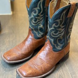 Justin Smooth Ostrich AQHA Collection boots 11D