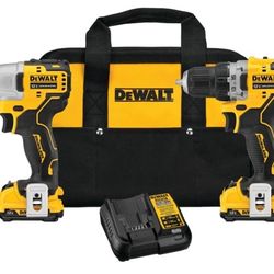 DEWALT XTREME 12V MAX XR 2-Tool Kit With 2 Batteries, Charger, & Bag - DCK221F2