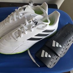 Adidas Soccer Shoes And Shin Covers
