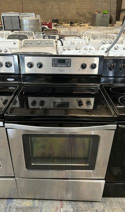 Whirlpool Electric Stove Stainless Steel Glass Top