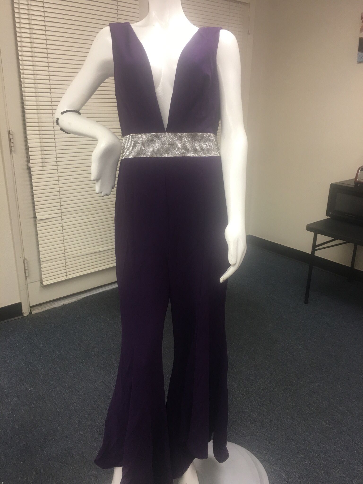 Venus Purple-Silver-Belt Jumper - Medium