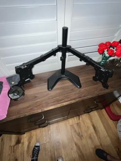 Dual screen monitor stand for office