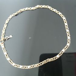 REAL 14K BEUTIFULL HEART ANKLET, 3gr.