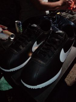 Black and White Nike Cortez