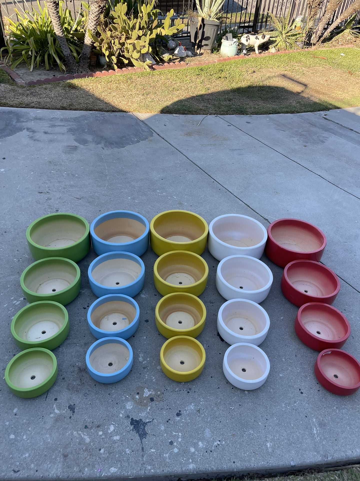 Ceramic Colorful Bowl Pots($85 Each set of 4 pieces)