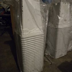 7"×7" Square pot white (250 pots)