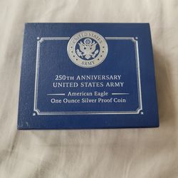 2025-W Proof  American Silver Eagle Army Privy 250th Anniversary