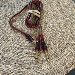 2 1/4 Male Mono To 1/8 Male Stereo Cable