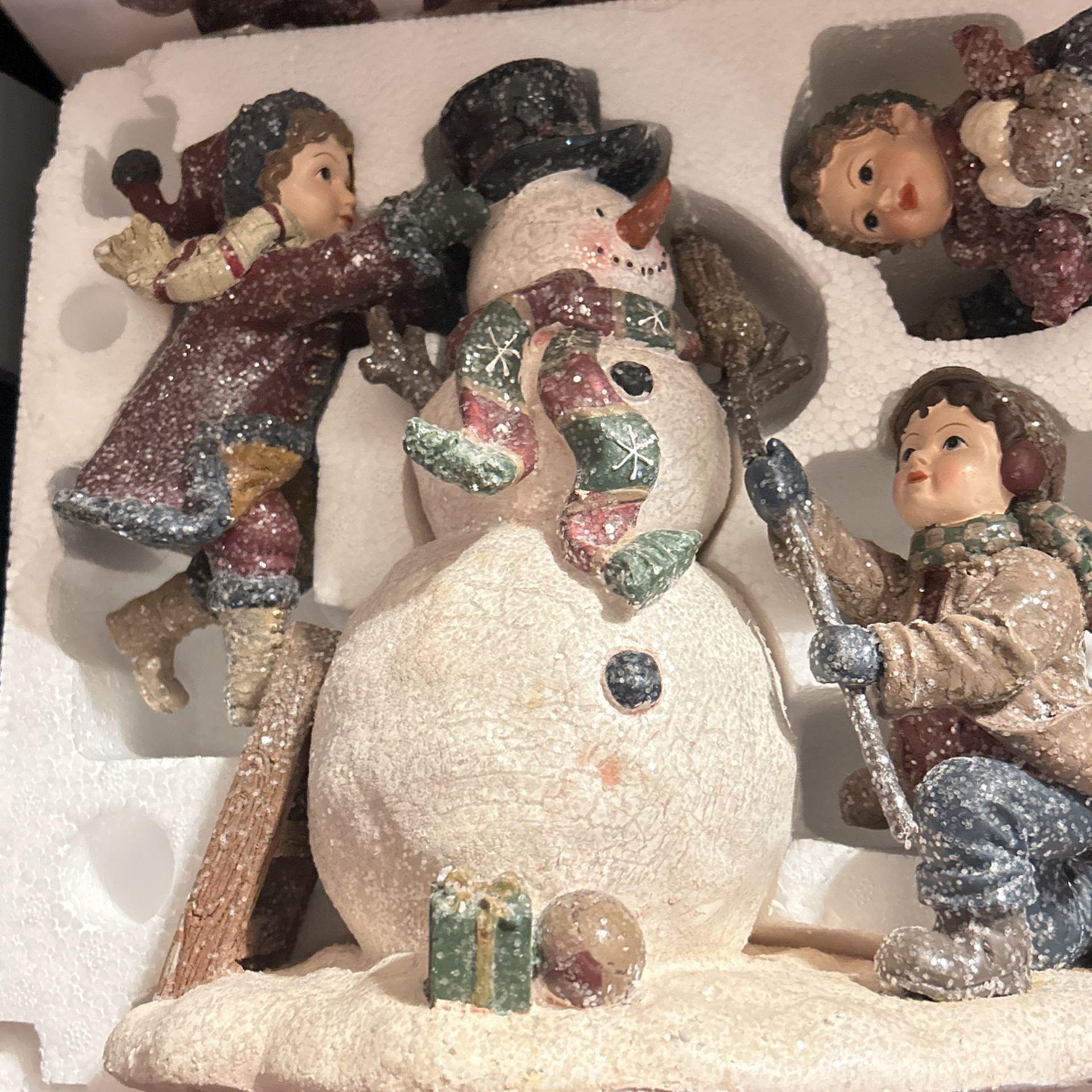 Kirkland Signature 4pc Kids and Snowman Scene #862008 Decorative