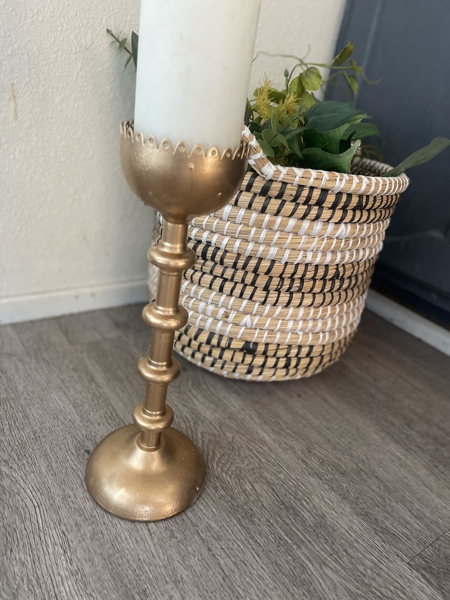 Vintage Pillar Candleholder