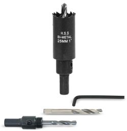 1 inch Hole Saw for Wood, Metal, Plastic & Drywall, with Arbor 25mm Bi-Metal Hole Saw Cutter, Fast Chip Removal, Smooth & Clean Cut, Heavy Duty yet Li