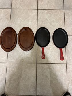 Cast Iron Fajita Skillet Set