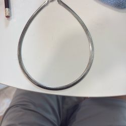  Jewellery Italian 925 Sterling Silver Omega Chain Necklace Jewelry Retro