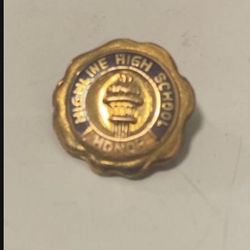 Vintage Highline High School Honors Lapel Pin Marked 1/10