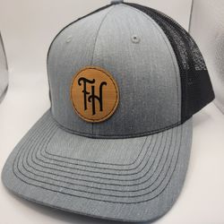 Fat Hill Brewing Mason City, IA Outdoor Cap Snapback Ball Cap Leather Patch
