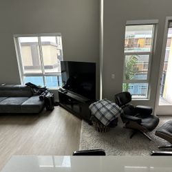 Grey Modern L-Shape Couch Sofa