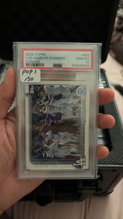 2025 TOPPS LOS ANGELES DODGERS CANVAS /50 PSA 10 POP 1!!