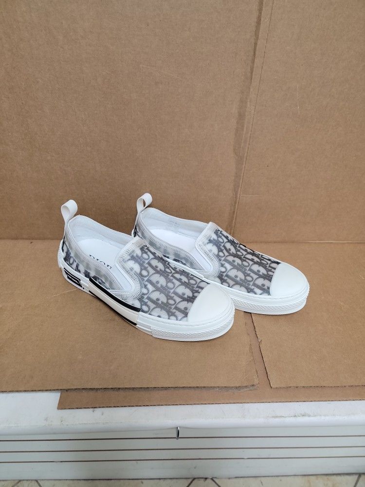 Dior B23 Slip On Oblique Transparent Trainers Black White Size 40 Us 7