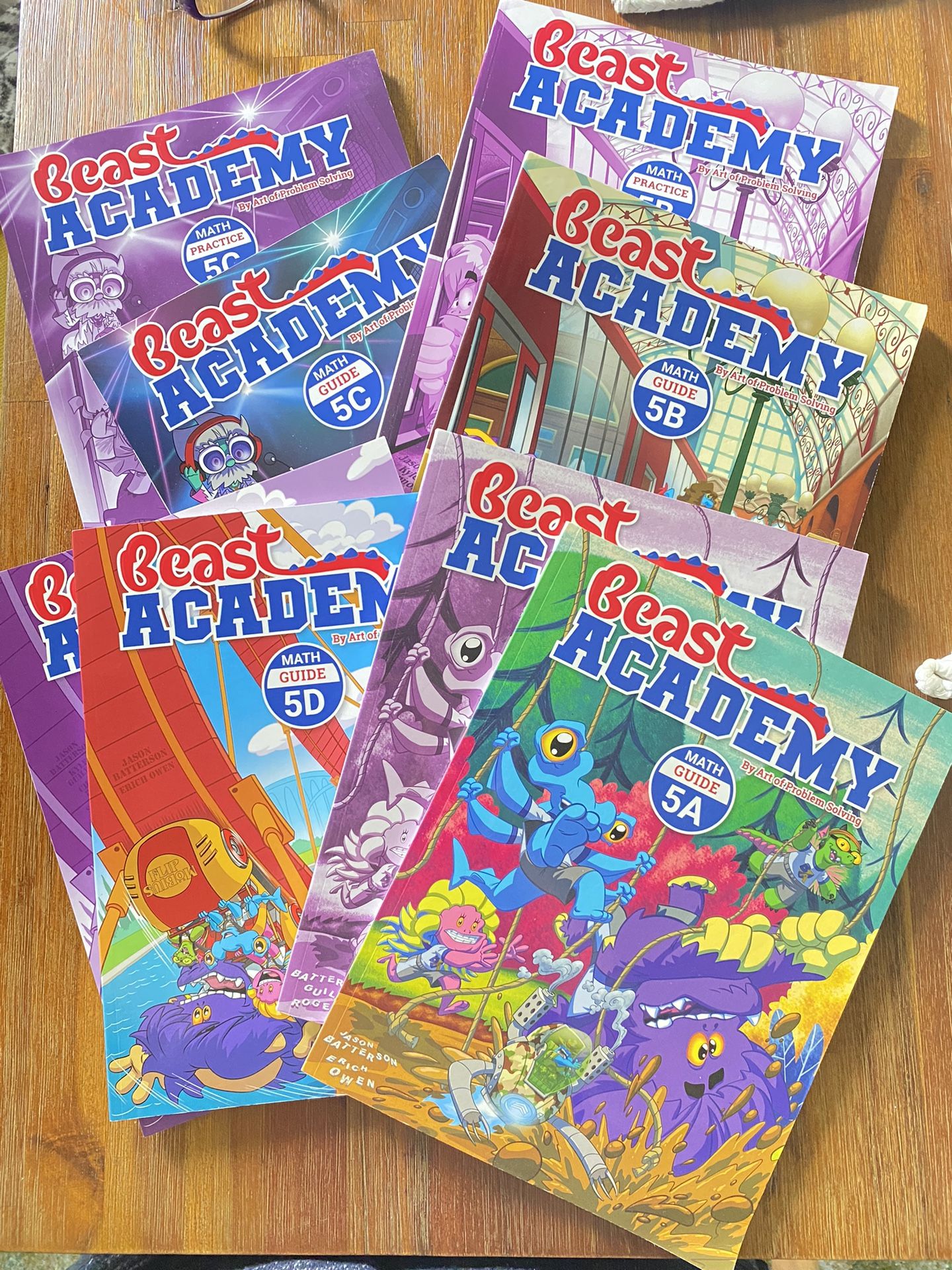 AOPS Beast Academy Level 5 Complete 8 Book set
