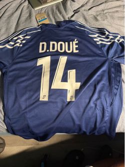 New Nike Jordan PSG D. Doué #14 Soccer Jersey