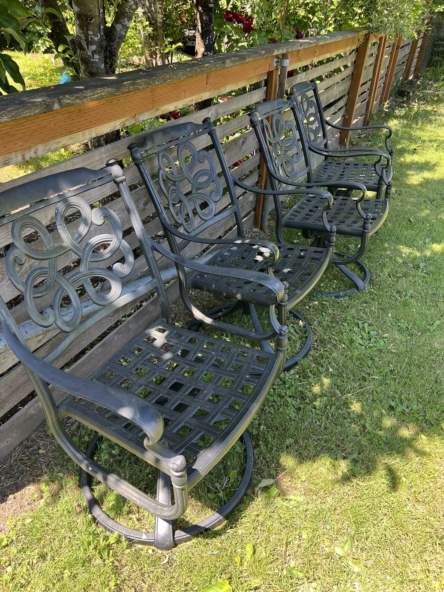 Iron outdoor chairs
