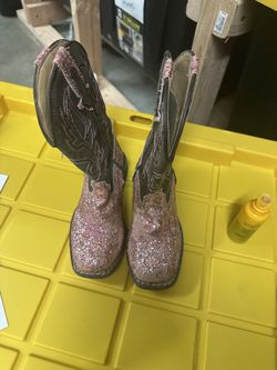 Roper Girls Southwest Glitter Square Toe Cowboy   Mid Calf Boots