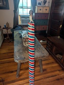 Antique Wood Barber Pole