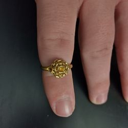 18k GE Flower Bud Ring SEE DESCRIPTION AND PHOTOS FOR SIZE, WEIGHT AND DETAILS 