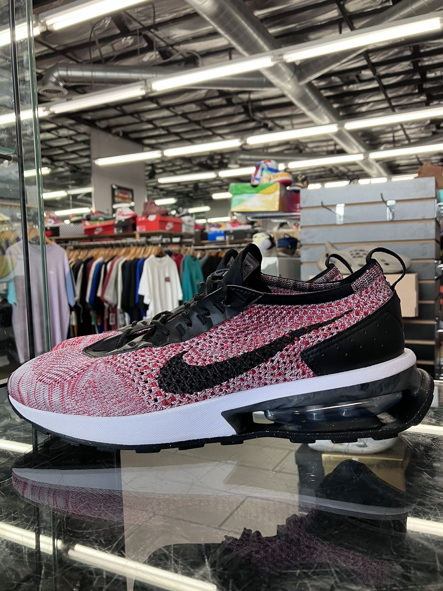 Nike Air Max Flyknit Racer Next Nature University Red Wolf Grey