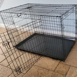 Brand New 48" Xxl'XXL Dog Crate  Up To 125 Lbs 2 Doors With Tray $100  Folding Dog Cage Animal Kennel Jaula De Mascota/ Add A 48" Crate Bed $20 
