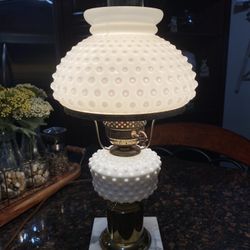 Beautiful Milk Glass Lamp 