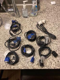 VGA computer monitor cords -8 count