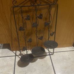 Pretty metal candle holder