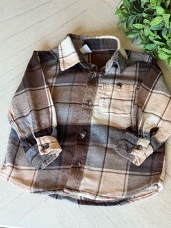 Kids Plaid Flannel Button-Up Shirt