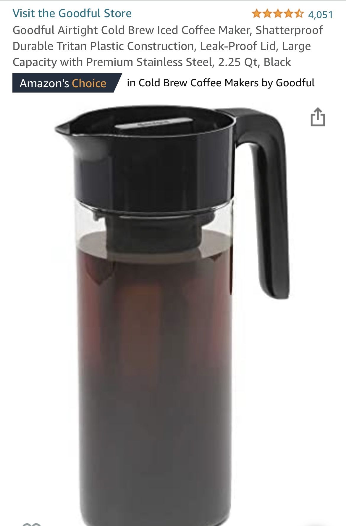 Airtight Cold Brew Coffee Maker