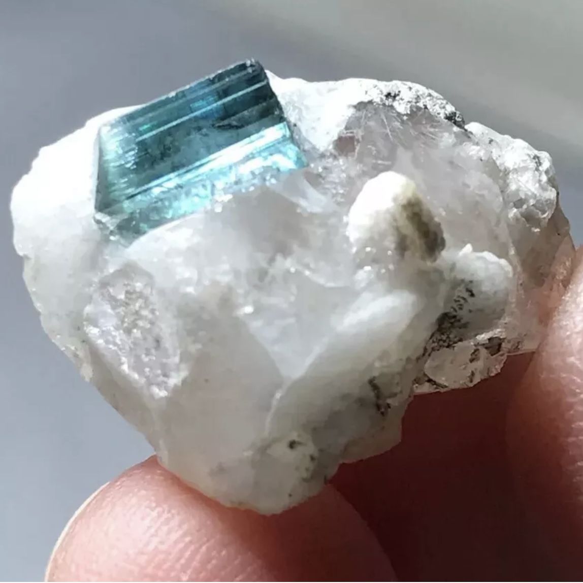 19 Carats Indicolite Tourmaline Crystal Specimen Minerals from Afghanistan